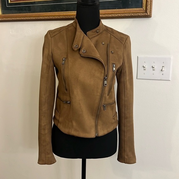 Banana Republic Women’s Brown Light-Weight Asymmetrical Zip Jacket, Sz. XS. - Picture 3 of 13